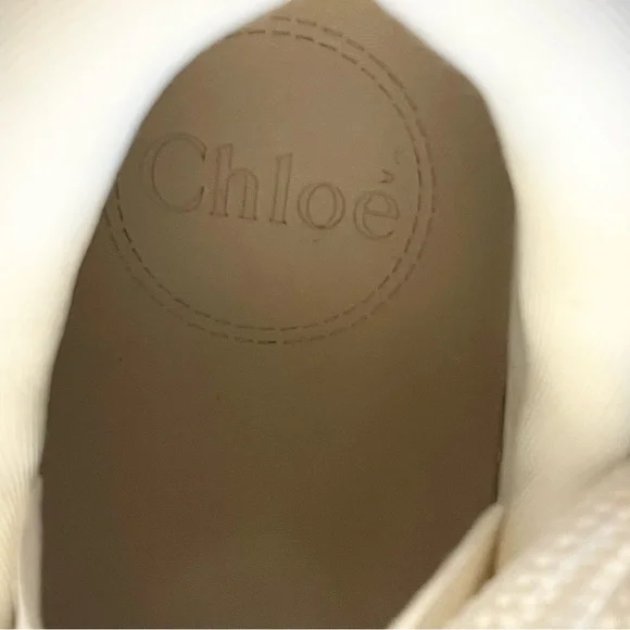 CHLOE Nama Embroidered Suede Mesh Sneakers Size EU 36 - Picture 10 of 16